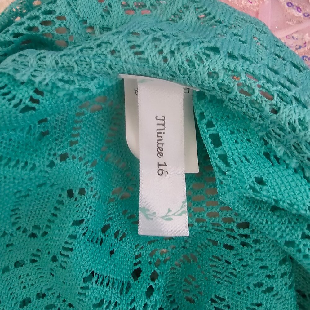 Mintee Sheer Teal Cover‑Up / Shawl – One Size – NWOT - Picture 5 of 6